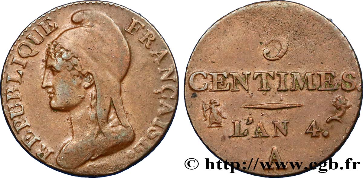 5 centimes Dupré, petit module 1796 Paris F.113/1 TB35 