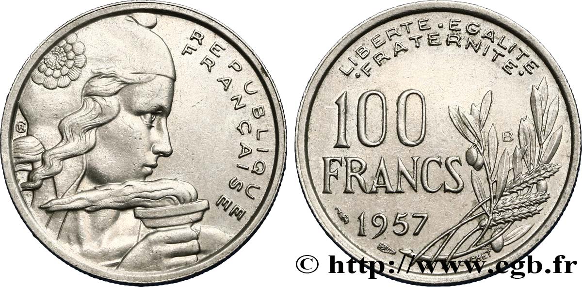 100 francs Cochet 1957 Beaumont-le-Roger F.450/11 SS50 