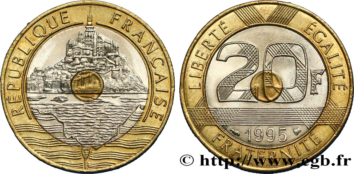 20 francs Mont Saint-Michel 1995 Pessac F.403/11 EBC60 