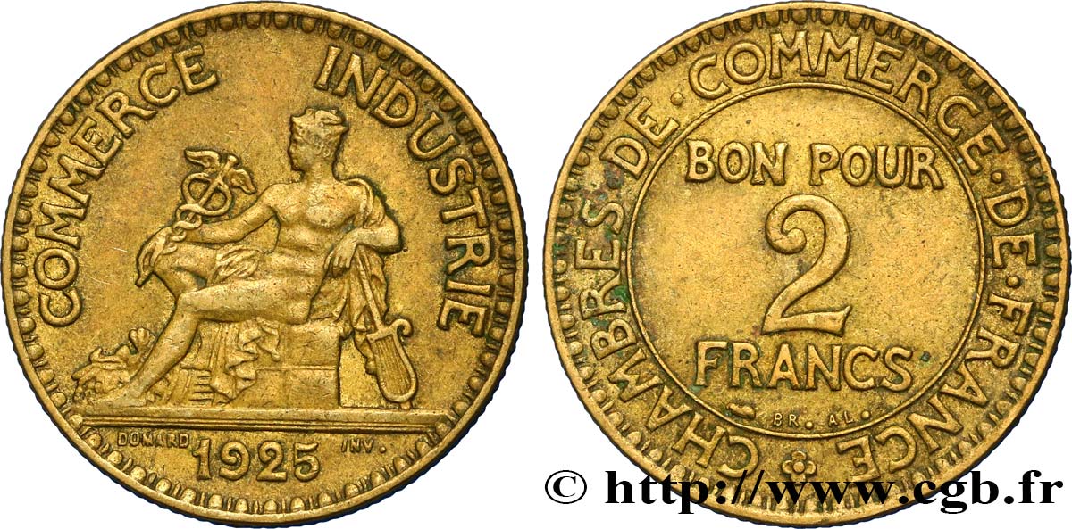 2 francs Chambres de Commerce 1925  F.267/7 MBC48 