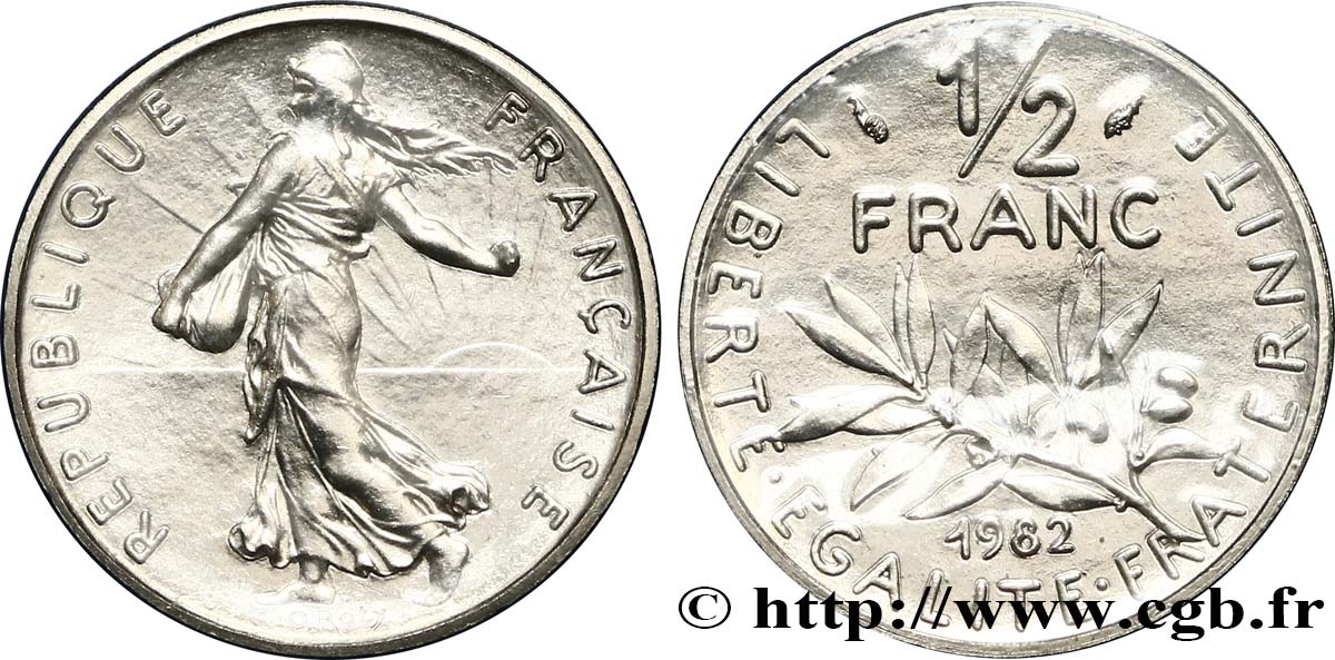 1/2 franc Semeuse 1982 Pessac F.198/21 FDC68 