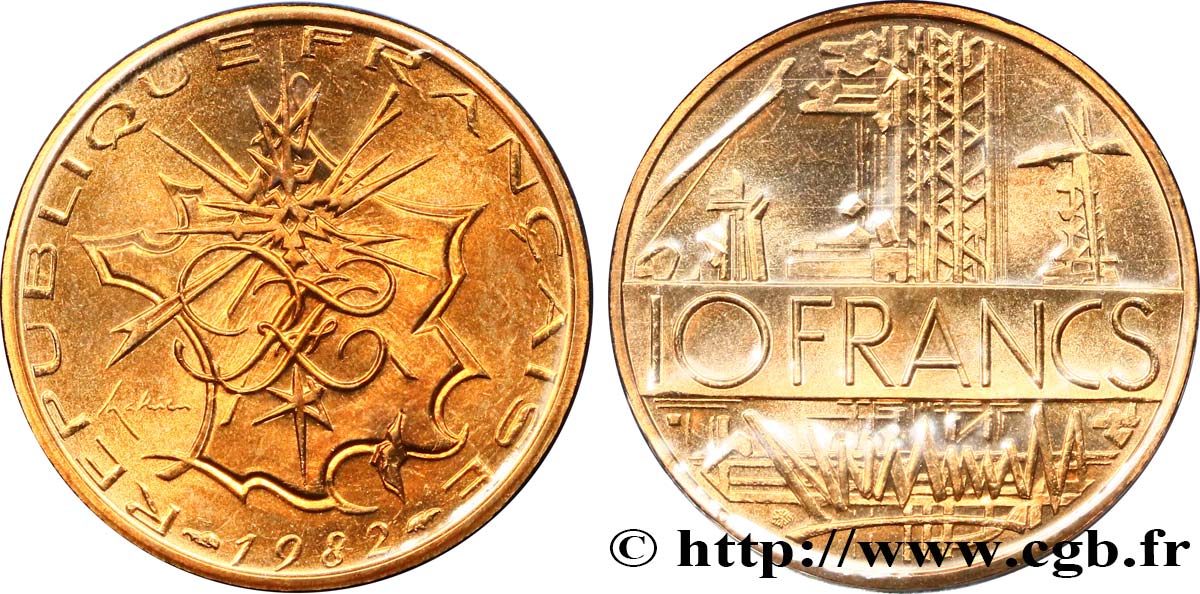 10 francs Mathieu 1982 Pessac F.365/10 MS68 
