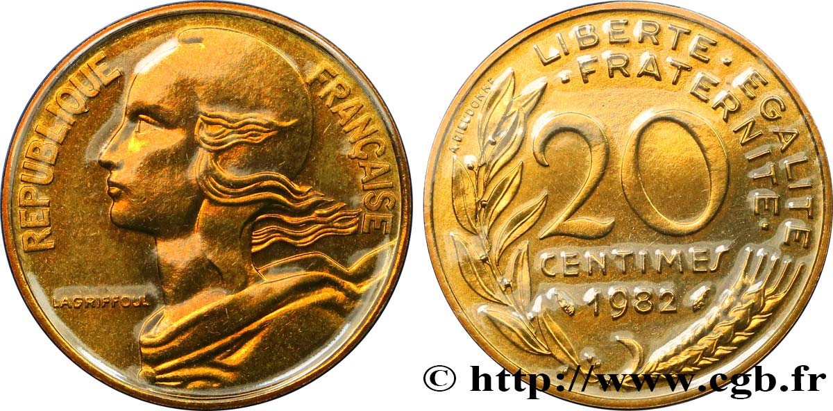 20 centimes Marianne 1982 Pessac F.156/22 FDC 