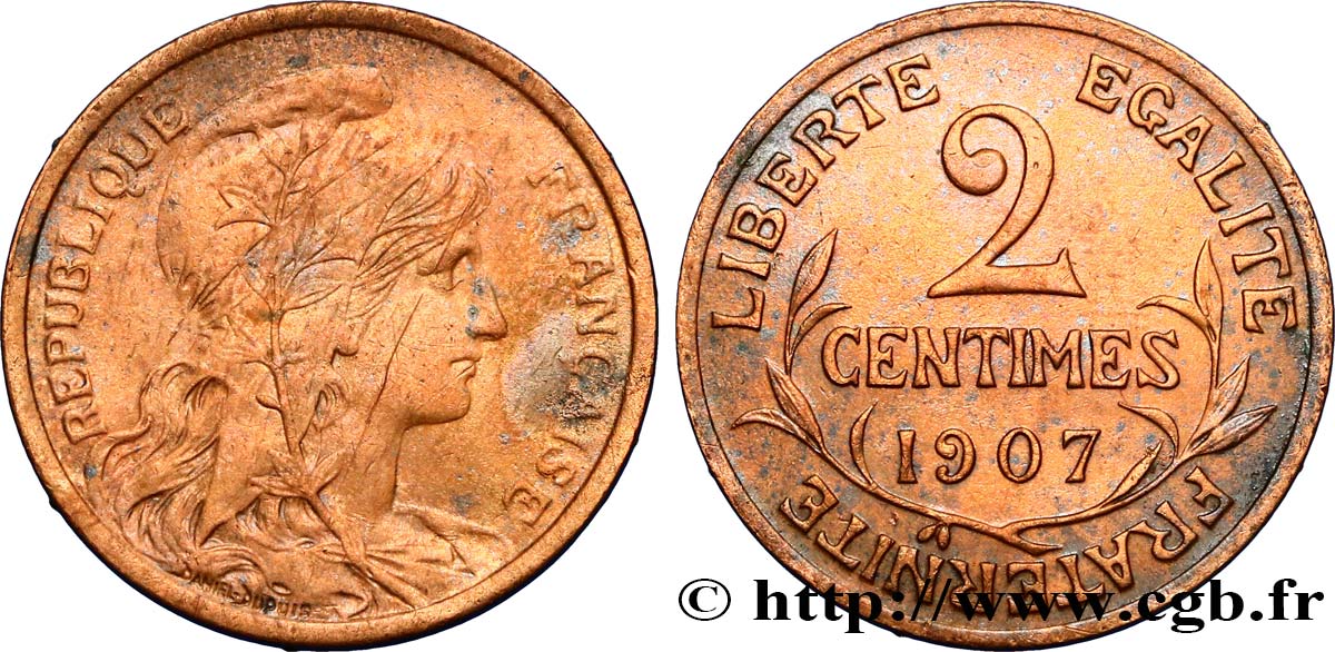 2 centimes Daniel-Dupuis 1907 Paris F.110/10 MBC40 