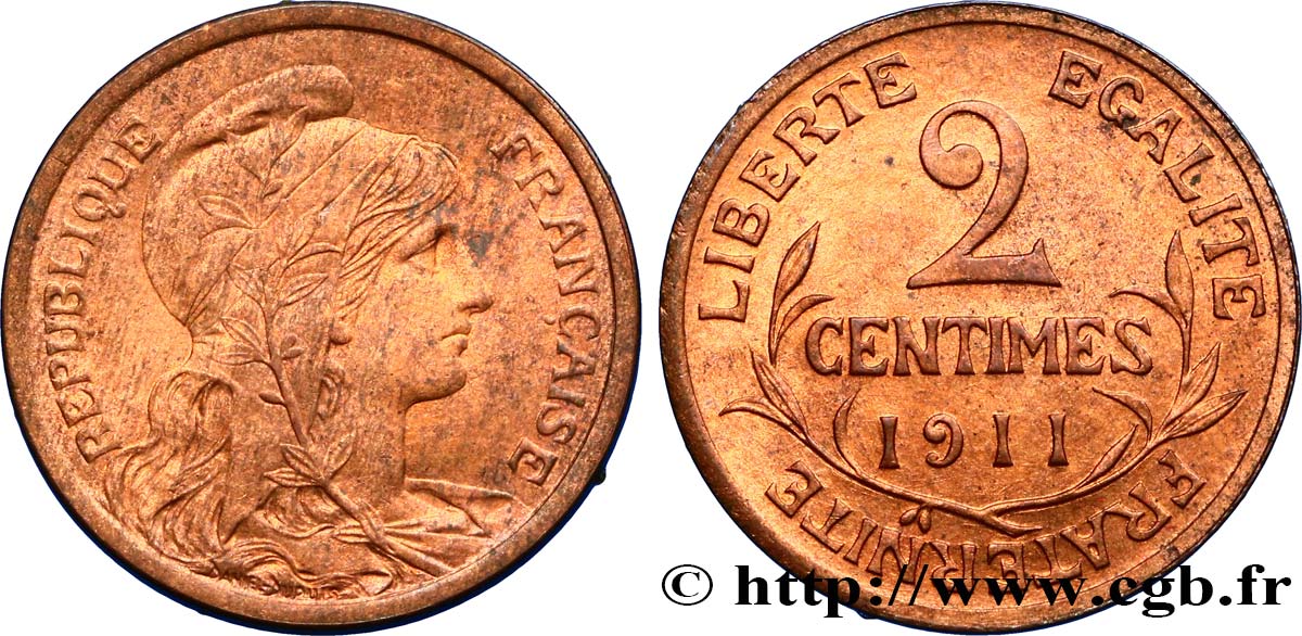 2 centimes Daniel-Dupuis 1911 Paris F.110/14 SUP60 