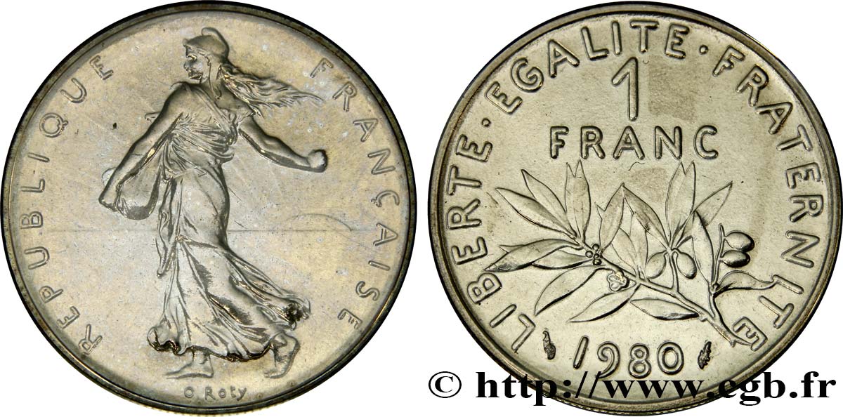 1 franc Semeuse, nickel 1980 Pessac F.226/25 MS 