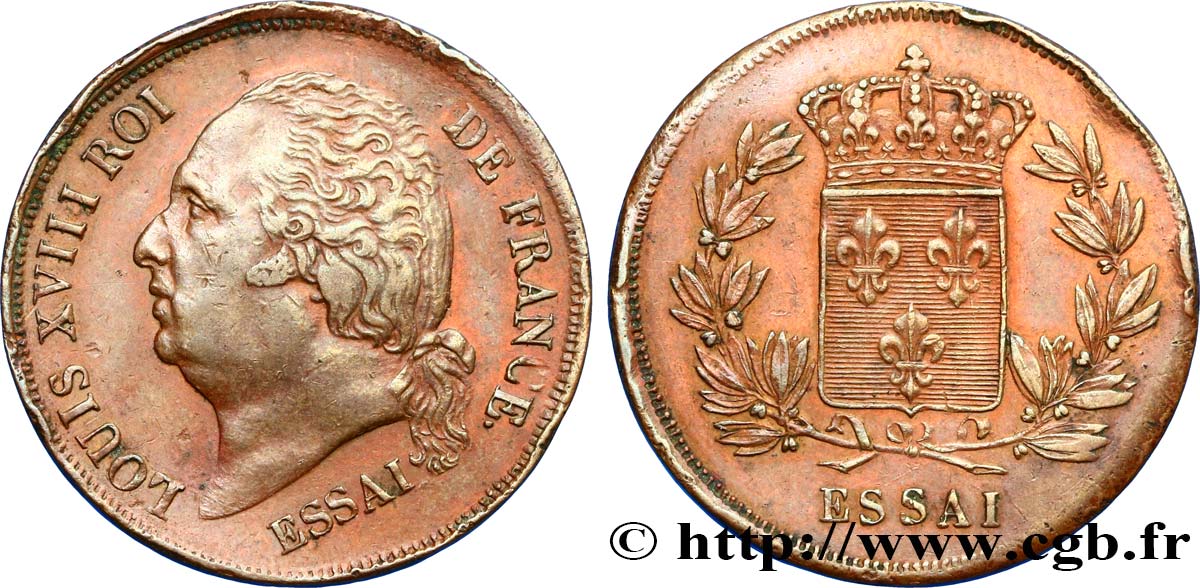 Essai de 5 centimes en bronze, sans indication de la valeur faciale n.d. Paris VG.2535  AU52 