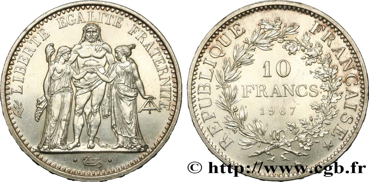 10 francs Hercule 1967  F.364/5 SUP 