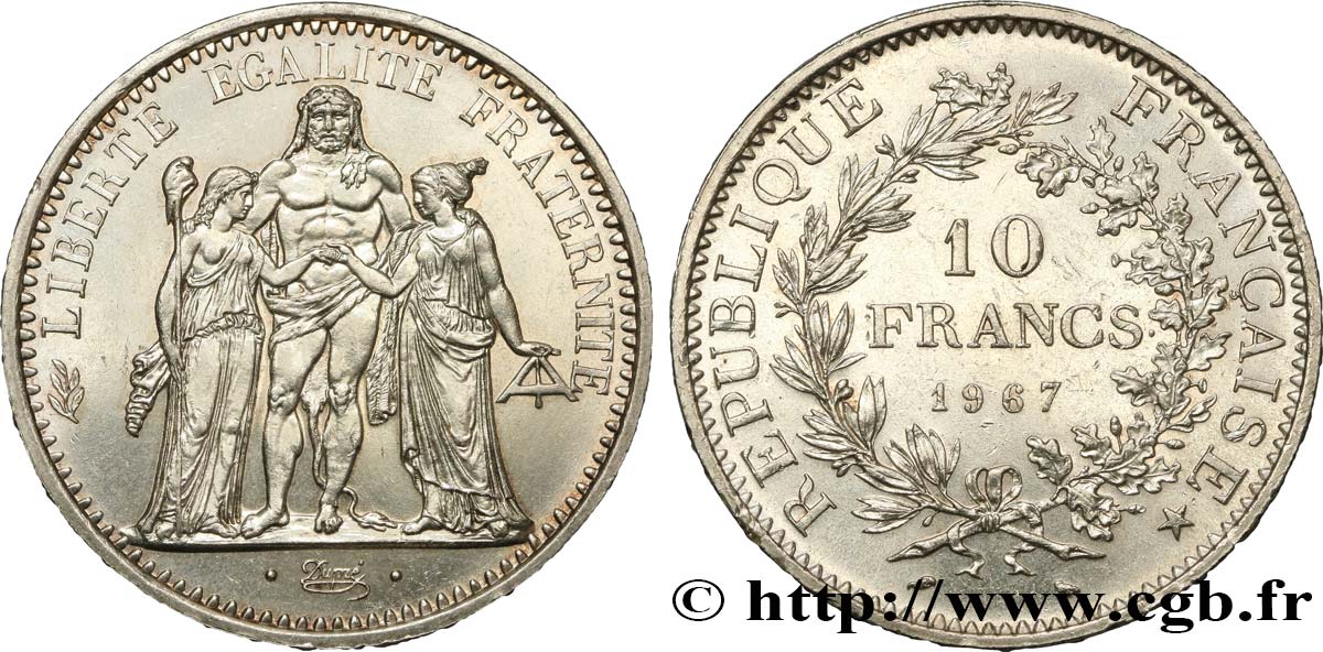 10 francs Hercule 1967  F.364/5 VZ 