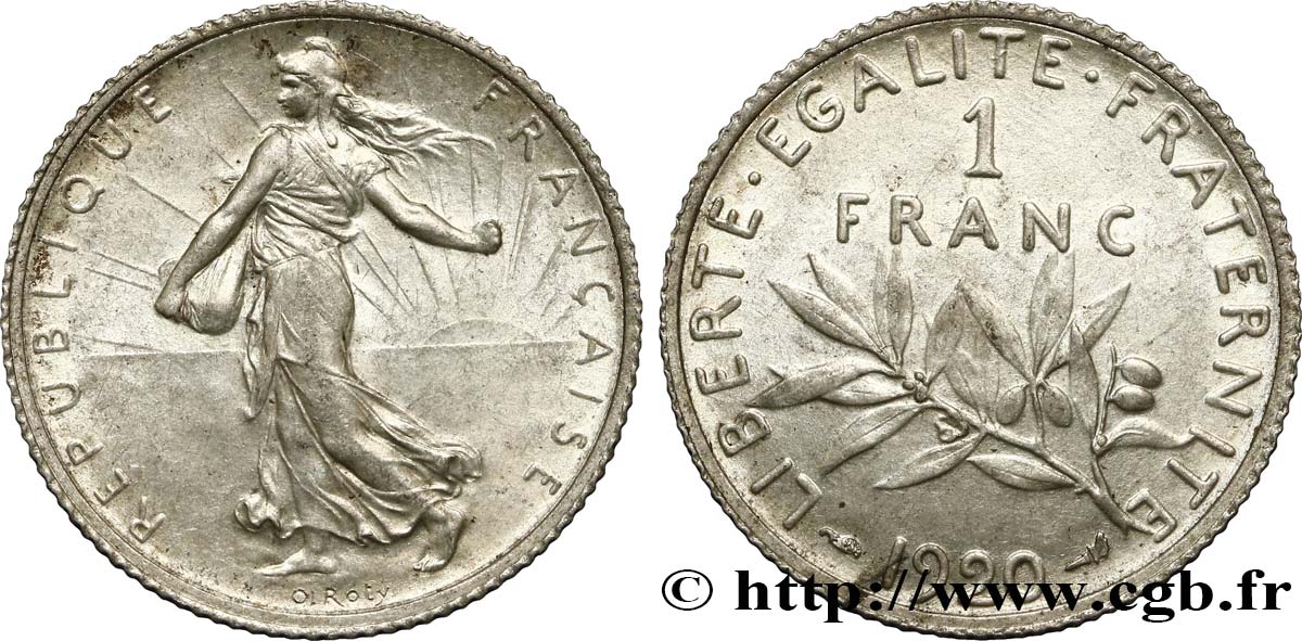 1 franc Semeuse 1920 Paris F.217/26 VZ 