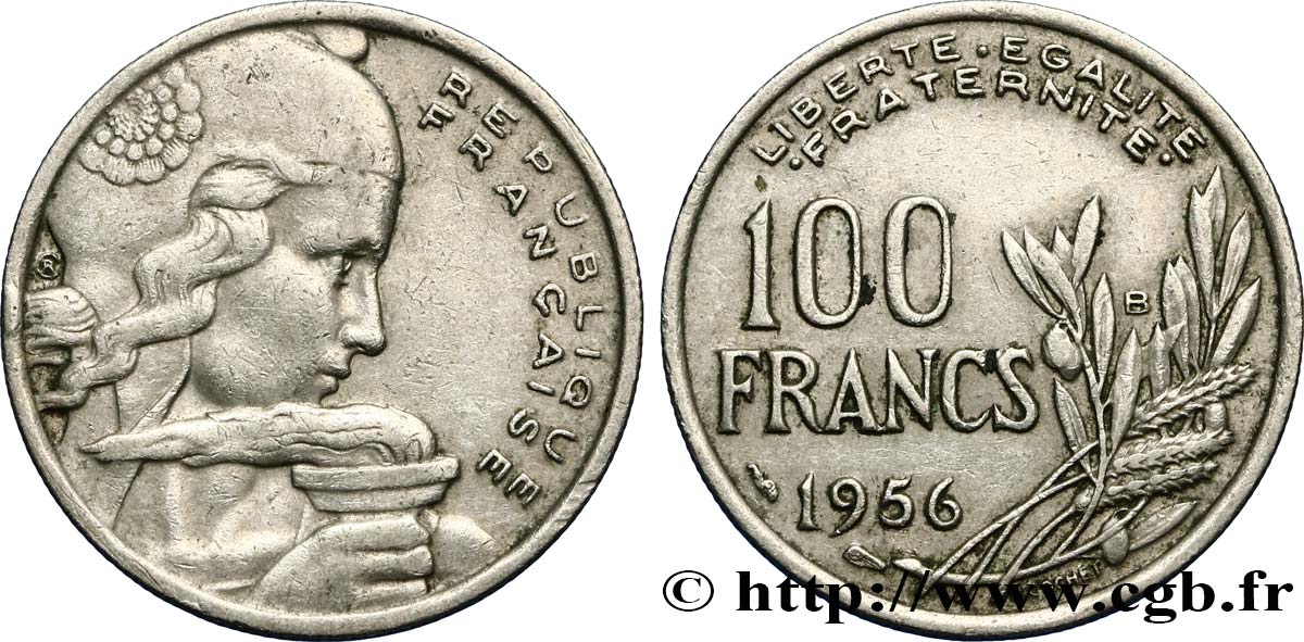 100 francs Cochet 1956 Beaumont-le-Roger F.450/9 TTB45 