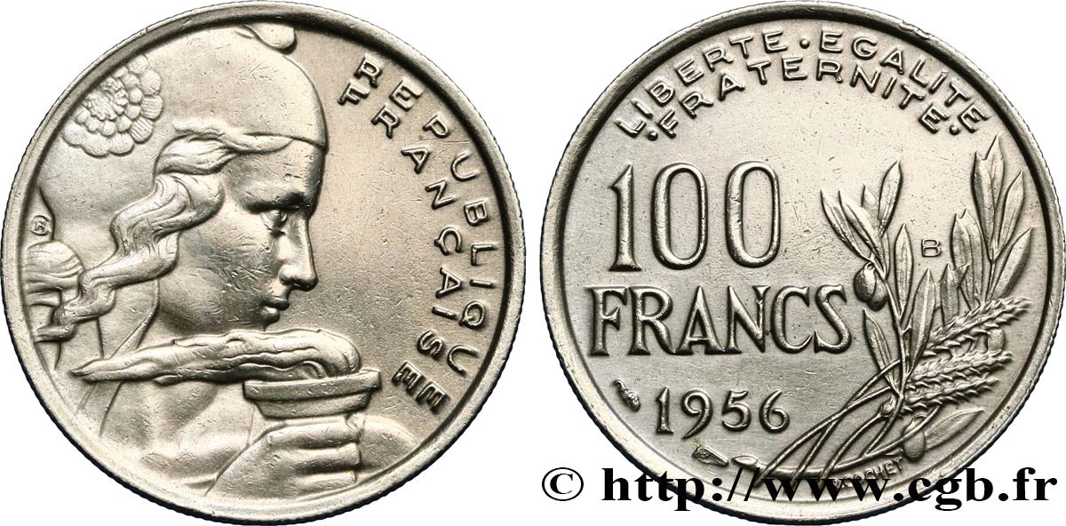 100 francs Cochet 1956 Beaumont-le-Roger F.450/9 SS45 