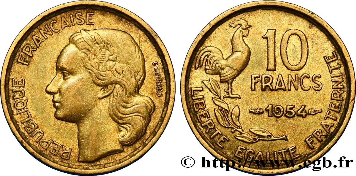 10 francs Guiraud 1954  F.363/10 MBC 