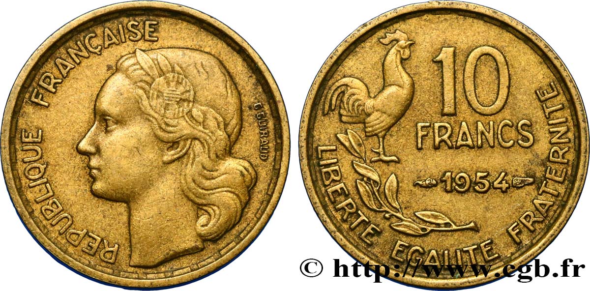 10 francs Guiraud 1954  F.363/10 BC20 