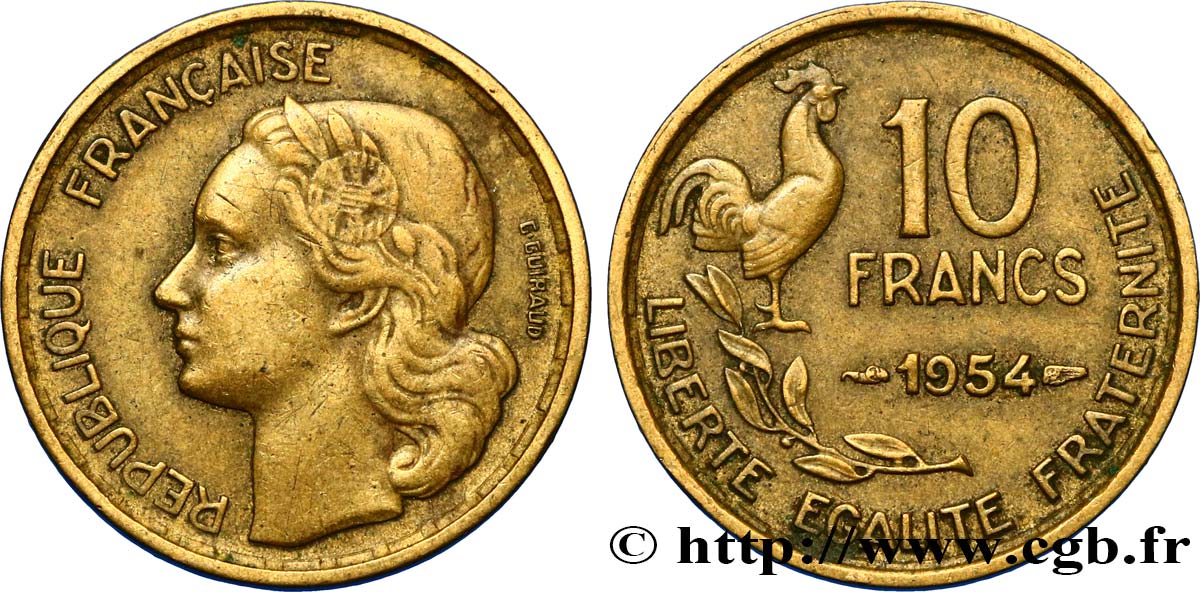 10 francs Guiraud 1954  F.363/10 MB20 
