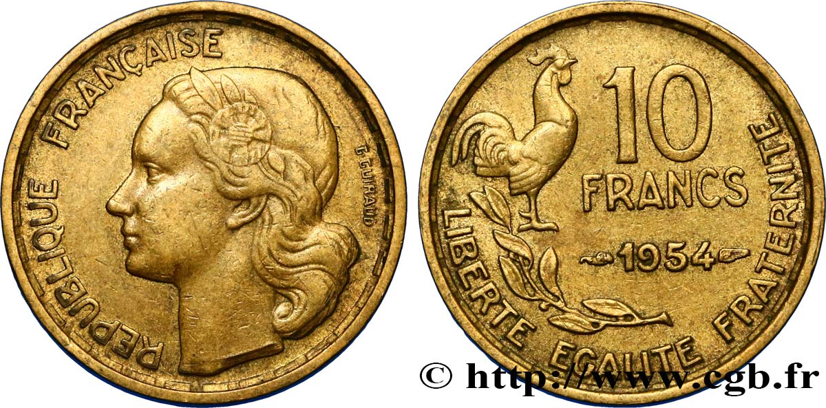10 francs Guiraud 1954  F.363/10 S20 