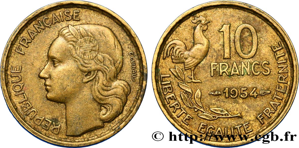 10 francs Guiraud 1954  F.363/10 BB45 