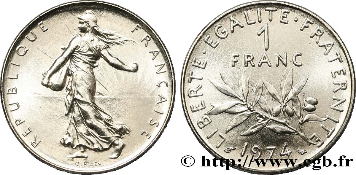 1 franc Semeuse, nickel 1974 Pessac F.226/19 FDC68 