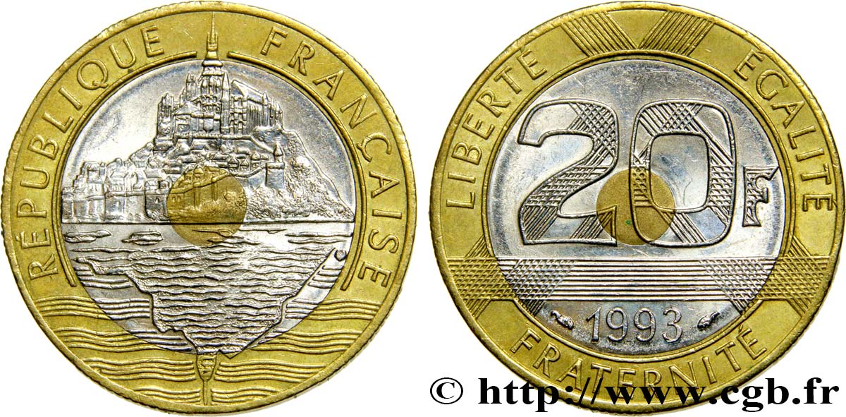 20 francs Mont Saint-Michel 1993 Pessac F.403/7 BB50 