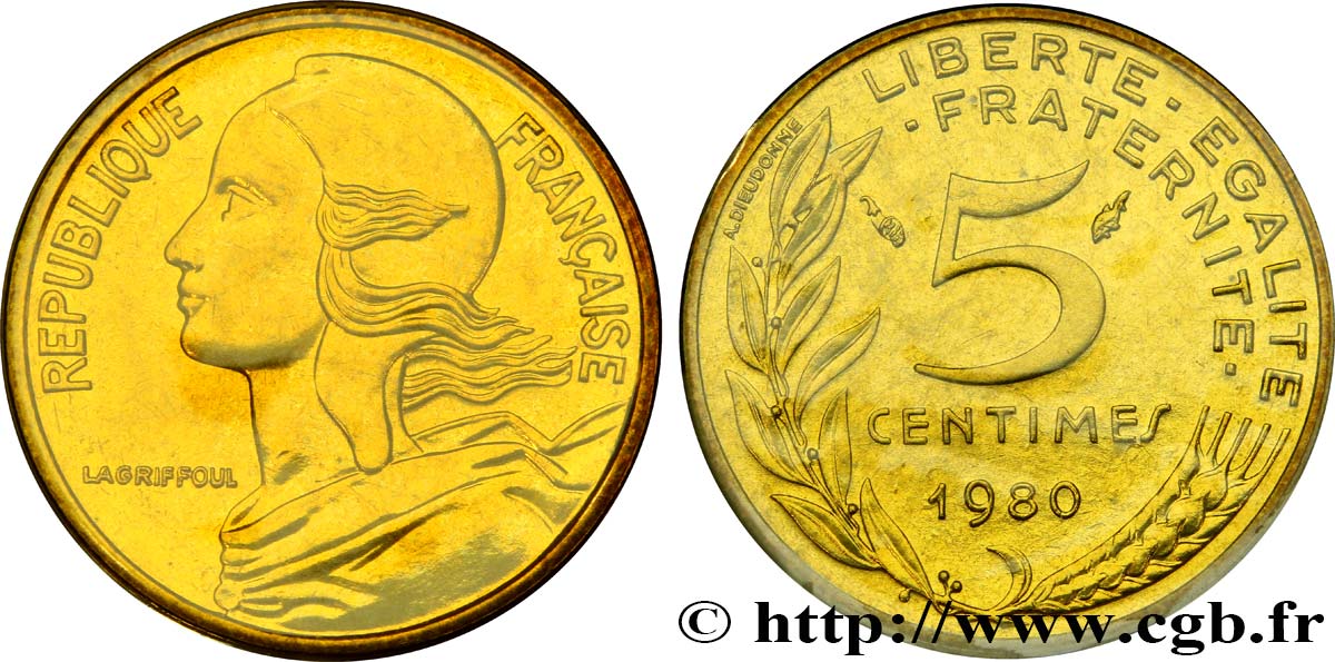 5 centimes Marianne 1980 Pessac F.125/16 ST 