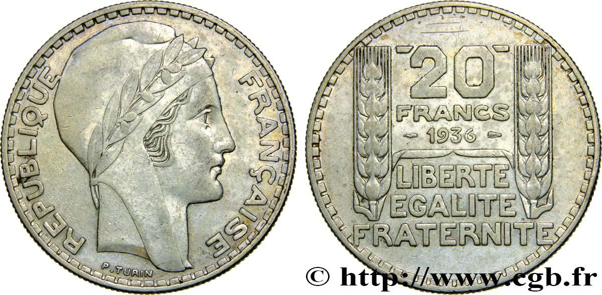 20 francs Turin 1936  F.400/7 SS50 