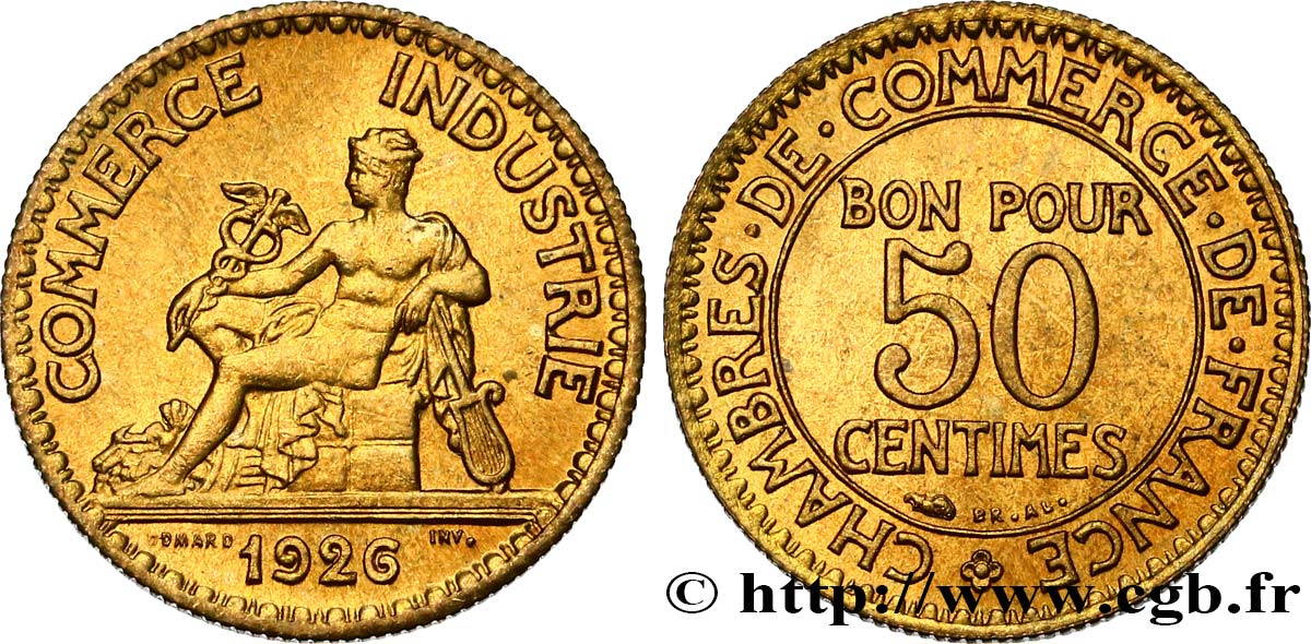50 centimes Chambres de Commerce 1926 Paris F.191/8 ST65 