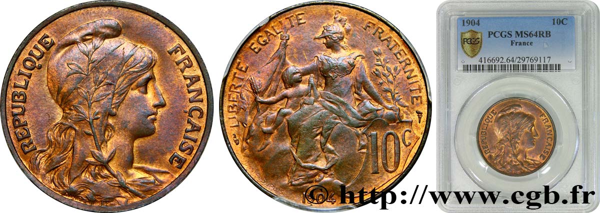 10 centimes Daniel-Dupuis 1904  F.136/13 SPL64 PCGS