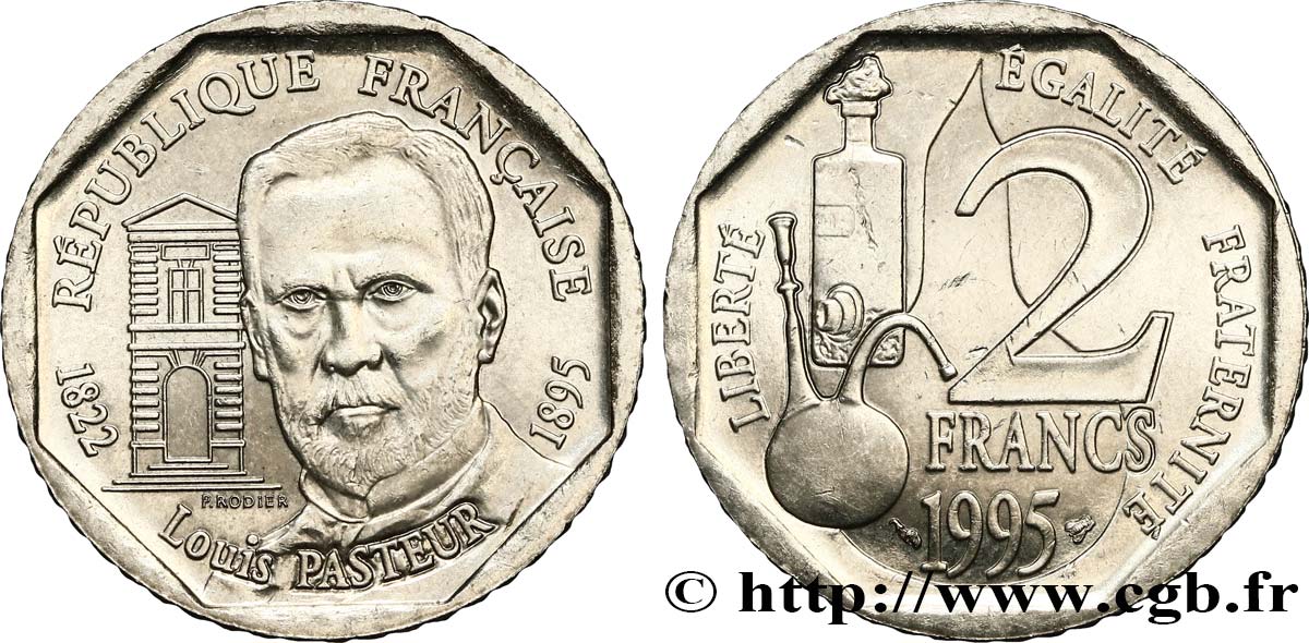 2 francs Louis Pasteur 1995  F.274/2 AU58 