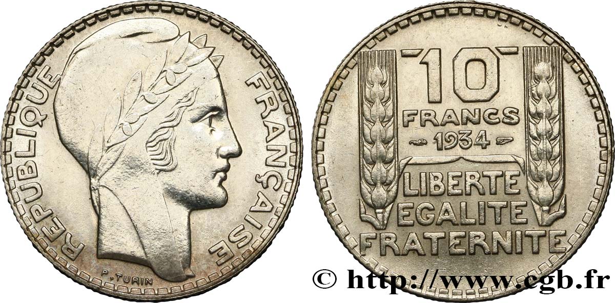 10 francs Turin 1934  F.360/7 XF45 