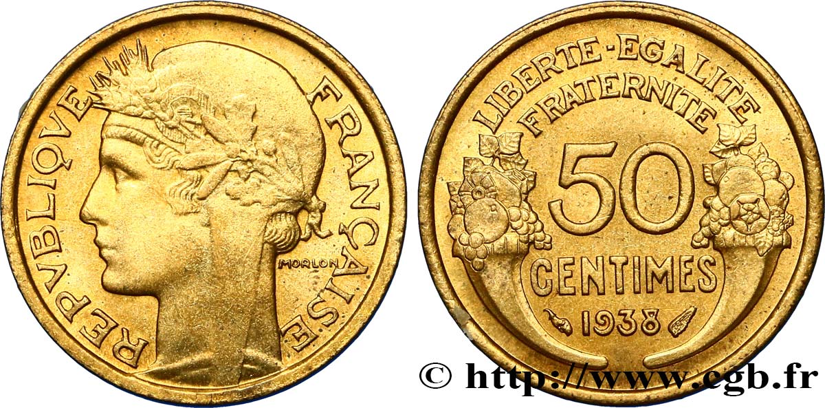 50 centimes Morlon 1938  F.192/14 SPL60 