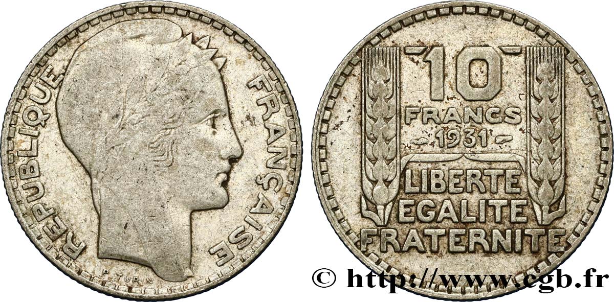 10 francs Turin 1931  F.360/4 TB25 