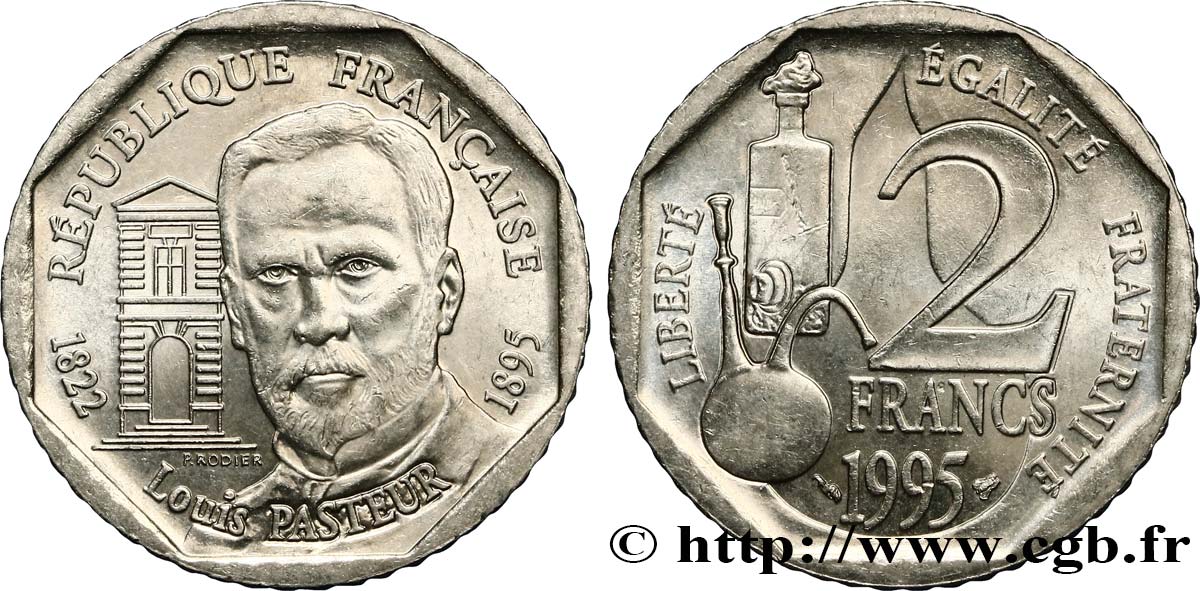 2 francs Louis Pasteur 1995  F.274/2 SUP62 