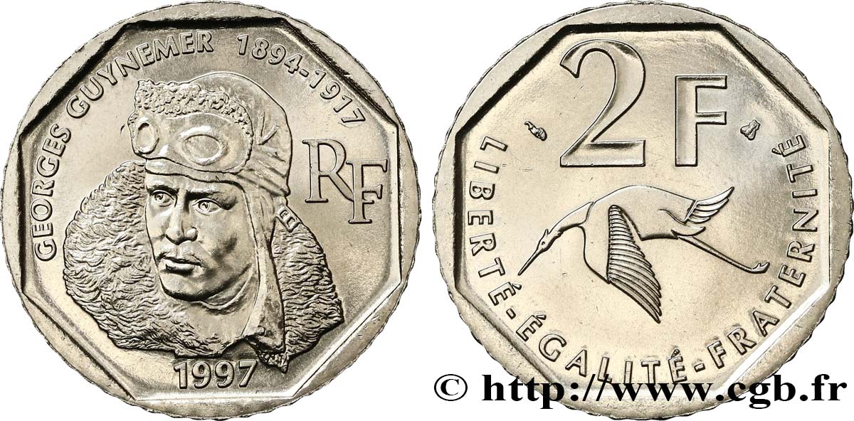 2 francs Georges Guynemer 1997  F.275/2 MS63 