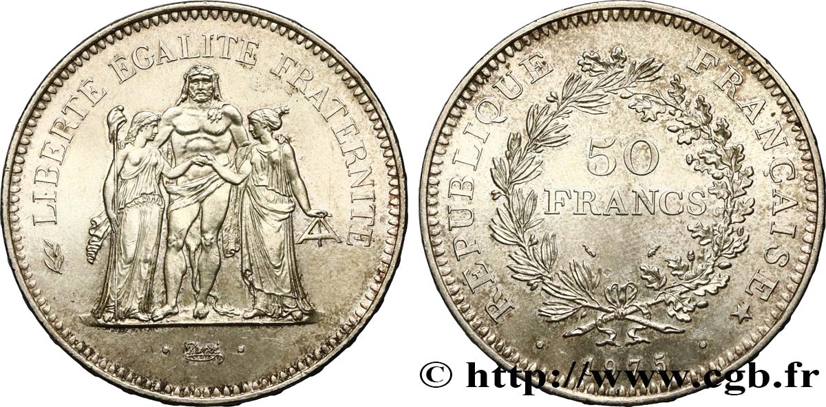 50 francs Hercule 1975  F.427/3 SUP62 