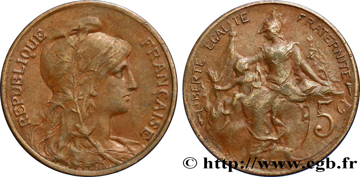 5 centimes Daniel-Dupuis 1920  F.119/31 XF48 