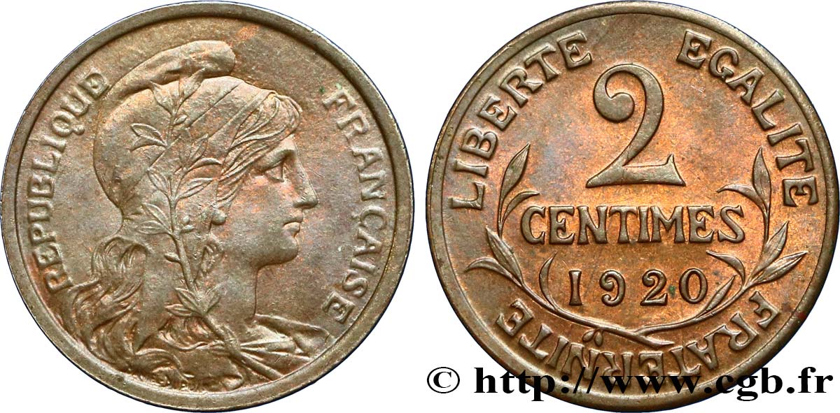 2 centimes Daniel-Dupuis 1920 Paris F.110/20 TTB54 