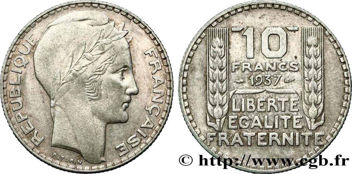 10 francs Turin 1937  F.360/8 SS45 