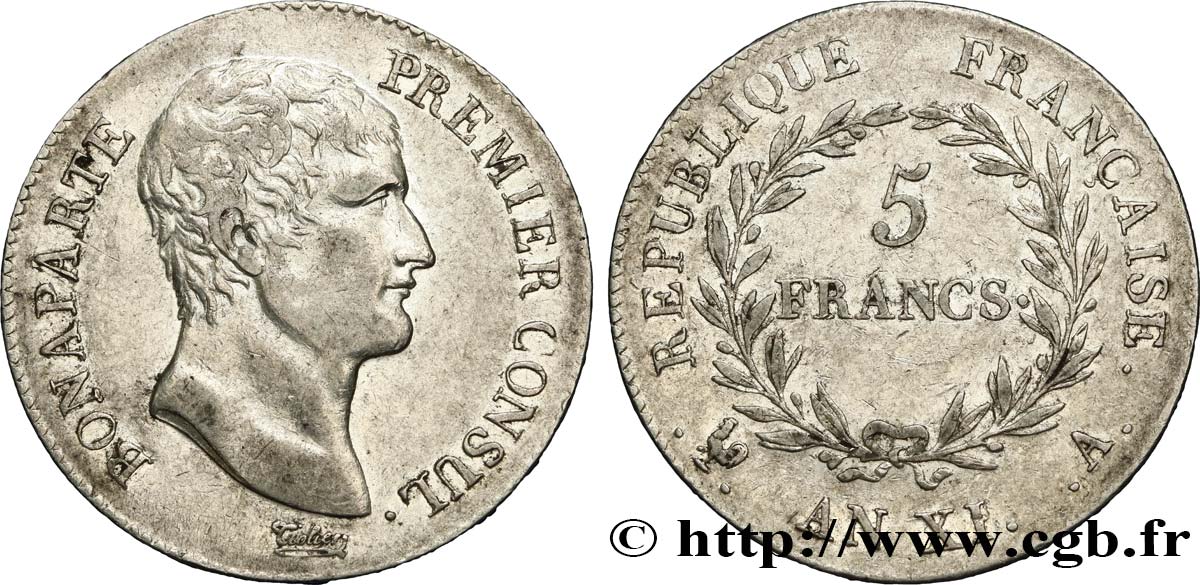 5 francs Bonaparte Premier Consul 1803 Paris F.301/1 TTB40 