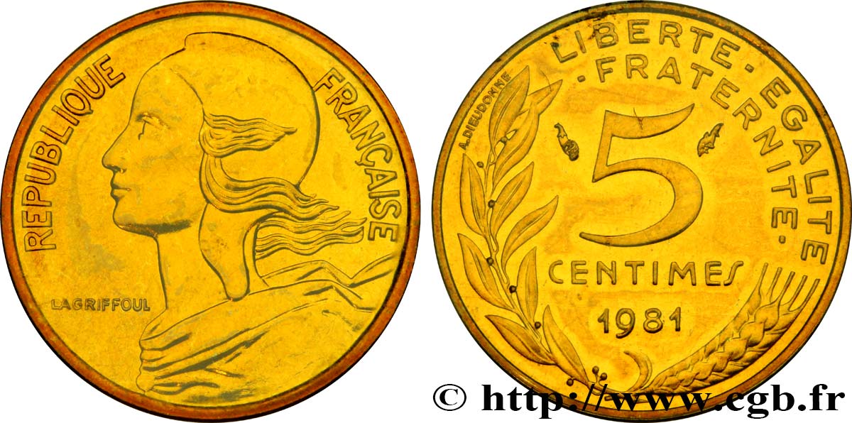 5 centimes Marianne 1981 Pessac F.125/17 MS 