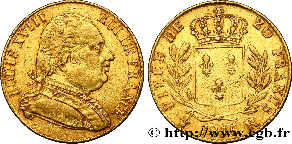 20 francs or Londres 1815 Londres F.518/1 TB35 