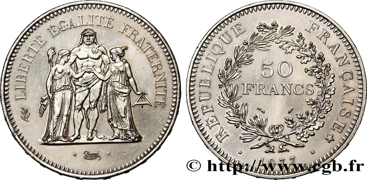 50 francs Hercule 1977  F.427/5 SUP+ 