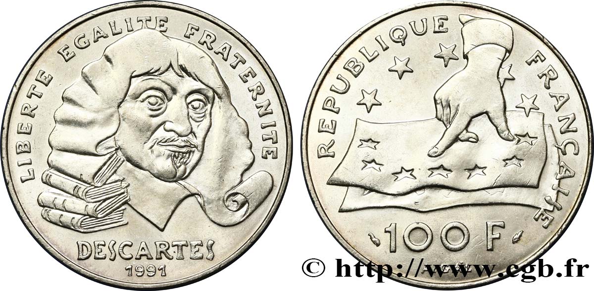 100 francs René Descartes 1991  F.459/2 EBC60 