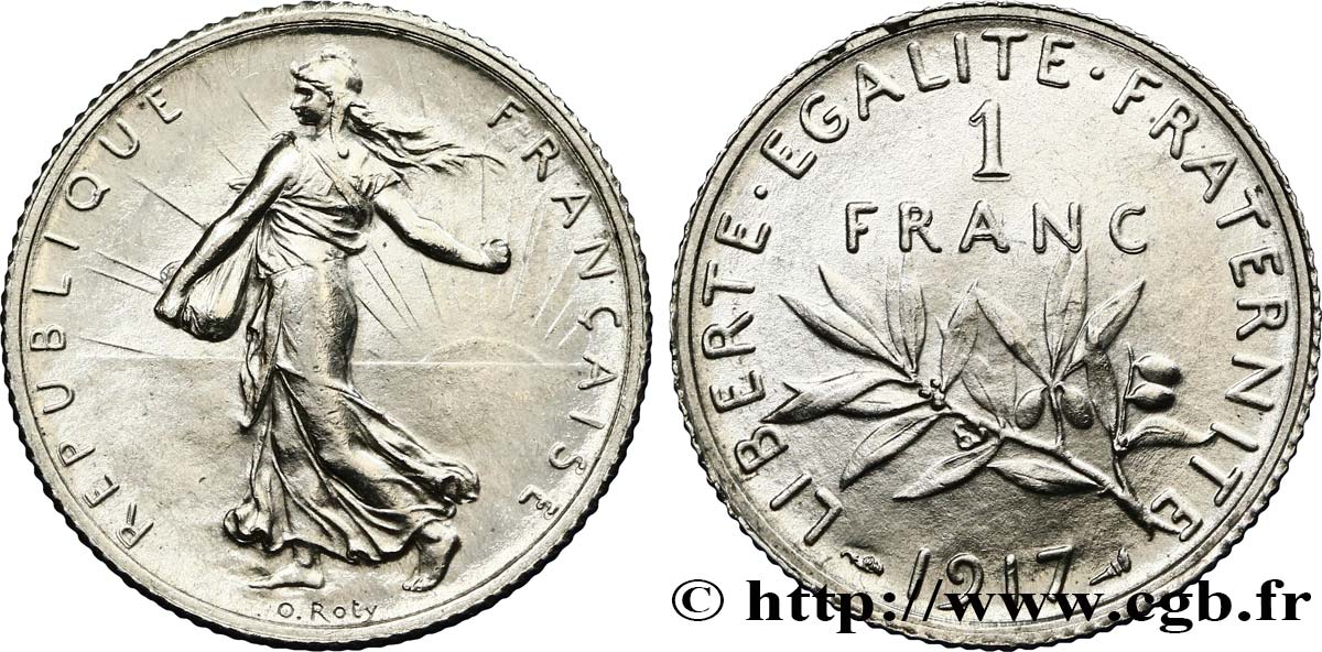 1 franc Semeuse 1917  F.217/23 MS64 