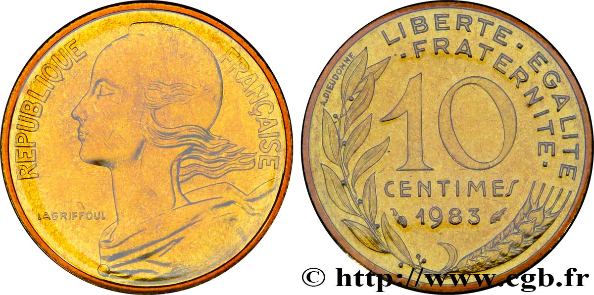 10 centimes Marianne 1983 Pessac F.144/23 ST68 