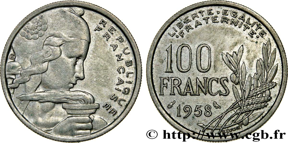 100 francs Cochet, chouette 1958  F.450/13 SS50 