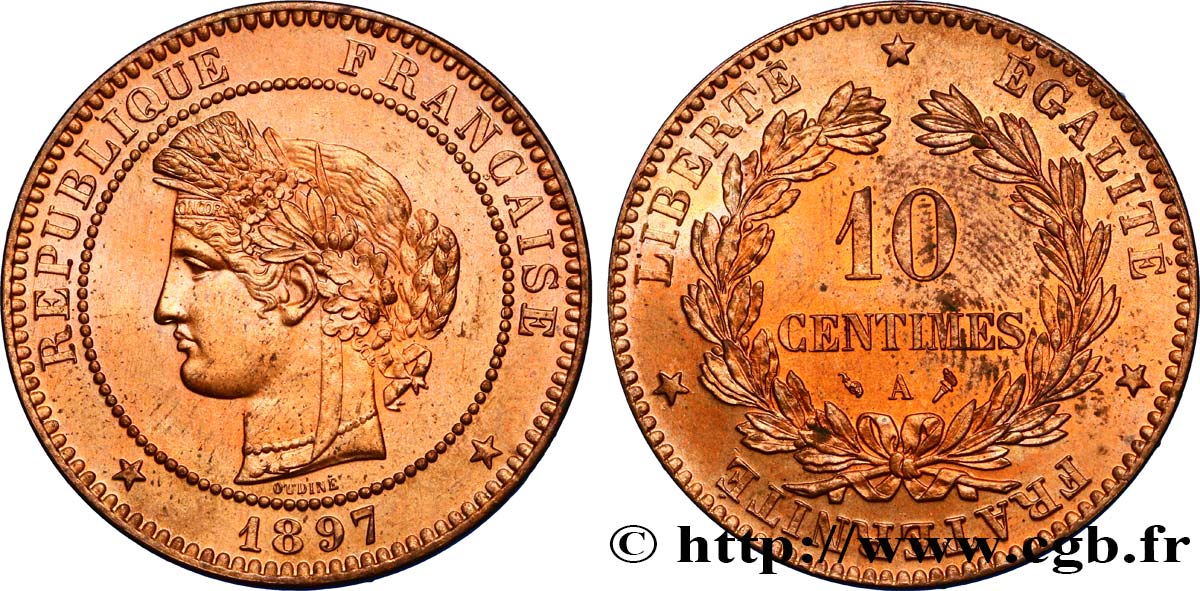 10 centimes Cérès 1897 Paris F.135/44 SPL63 