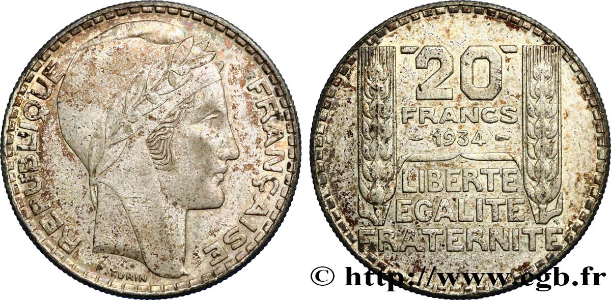 20 francs Turin 1934  F.400/6 SS52 