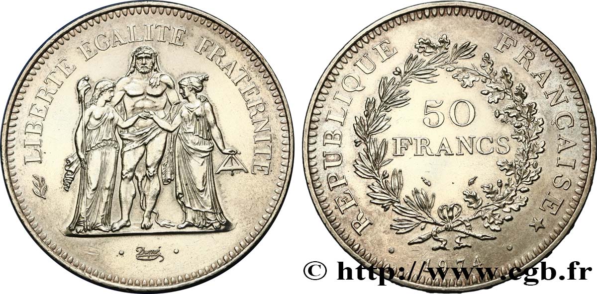 50 francs Hercule 1974  F.427/2 SUP+ 