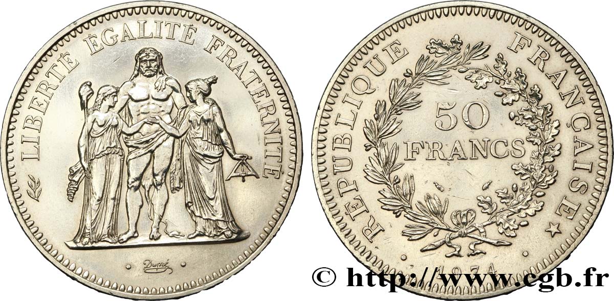 50 francs Hercule, avers de la 20 francs 1974  F.426/1 MBC 