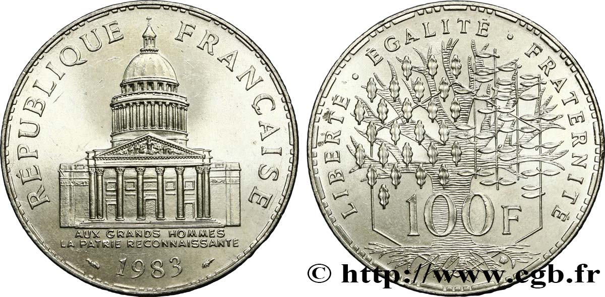100 francs Panthéon 1983  F.451/3 MS60 
